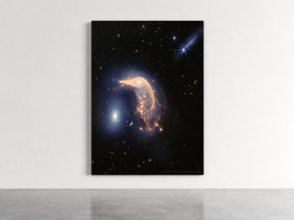 Arp 142 40 x 60 glossy aluminum print shown to scale in a white gallery bench